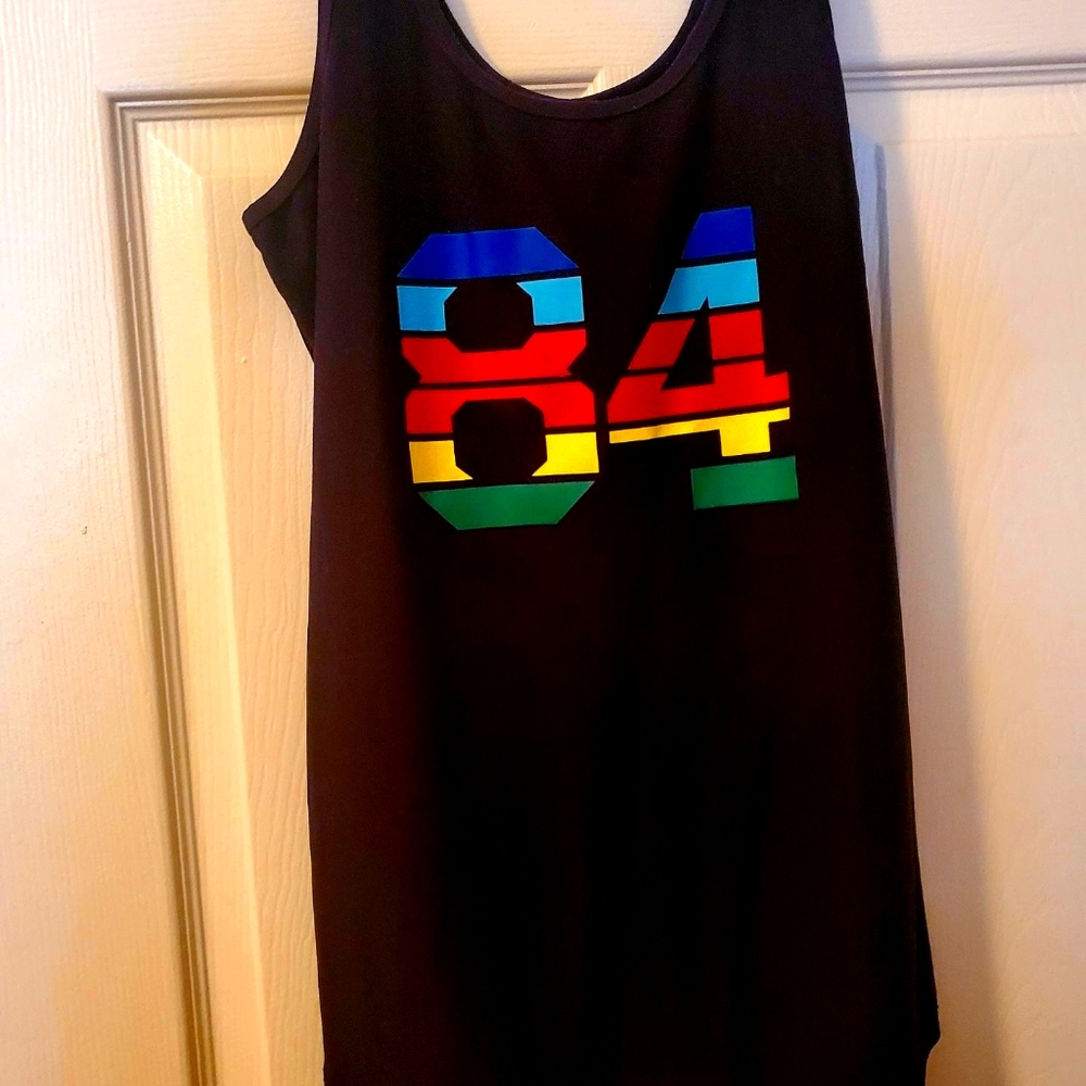 XL black polyester tank top